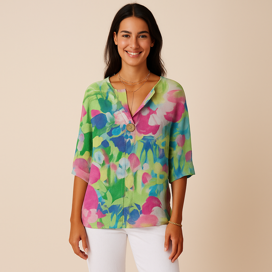Woven Floral Blouse for Women