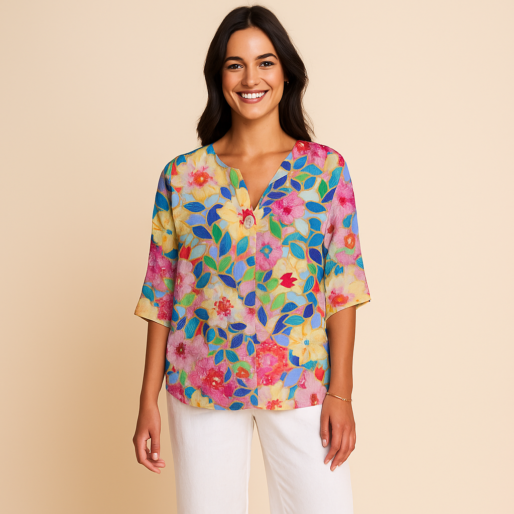 Woven Floral Blouse for Women