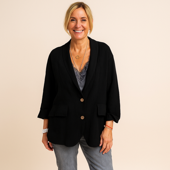 Woven Texture Blazer for Women