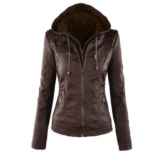 Zip-Up Hooded Jacket for Women