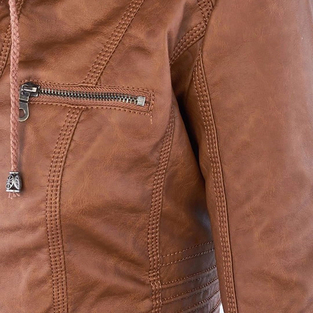 Zip-Up Hooded Jacket for Women