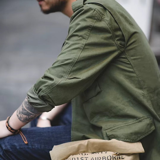 Zip-Up Utility Jacket for Men