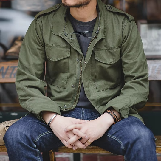 Zip-Up Utility Jacket for Men