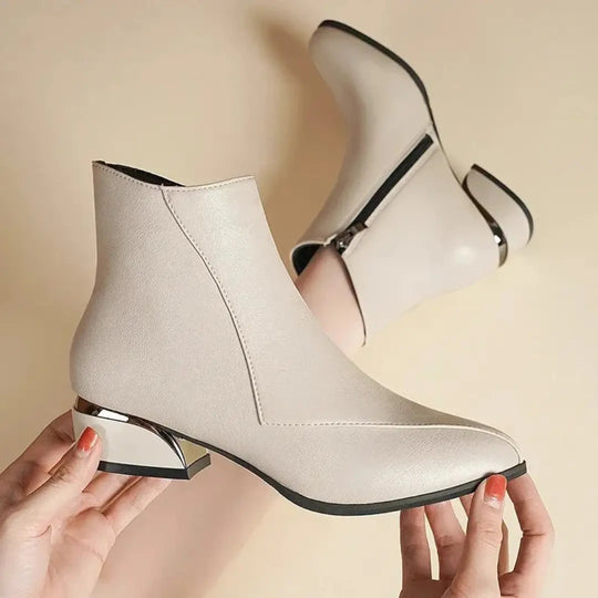 Zipper Ankle Boots for Women Azzoria