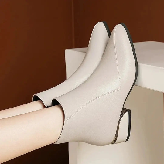 Zipper Ankle Boots for Women Azzoria