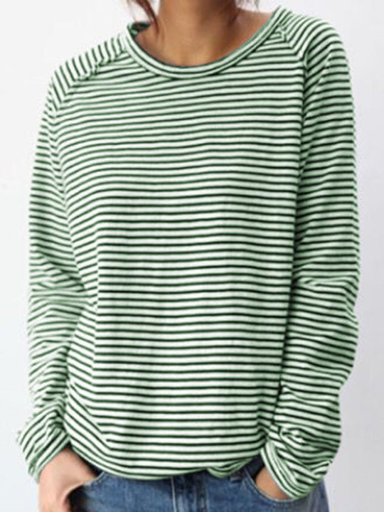 Annabela - Long Casual Striped Shirt