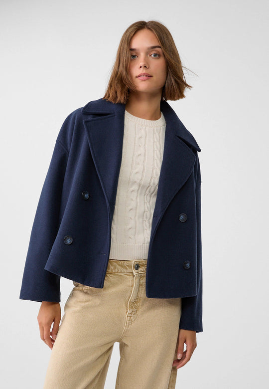 Ava - Women's Short Double-Breasted Coat