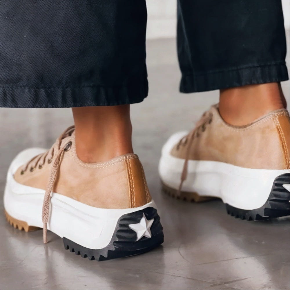 Contrast Toe Platform Sneakers for Women
