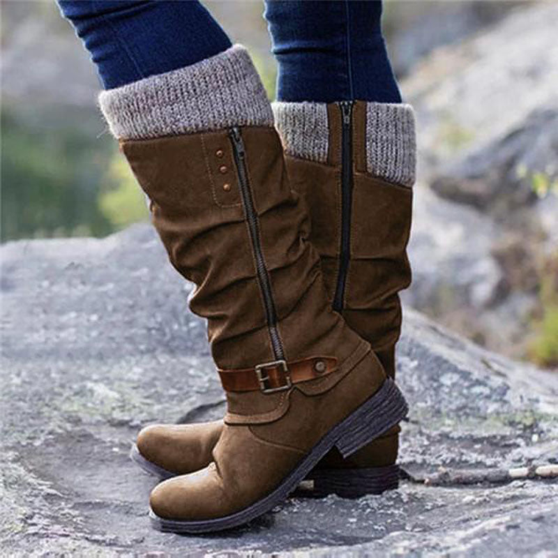 Avery – Bottes imperméables à talon plat pour femmes